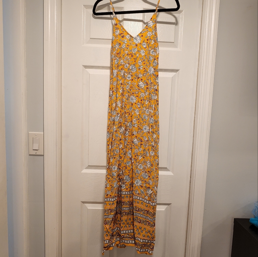 Spaghetti strap, long summer dress.